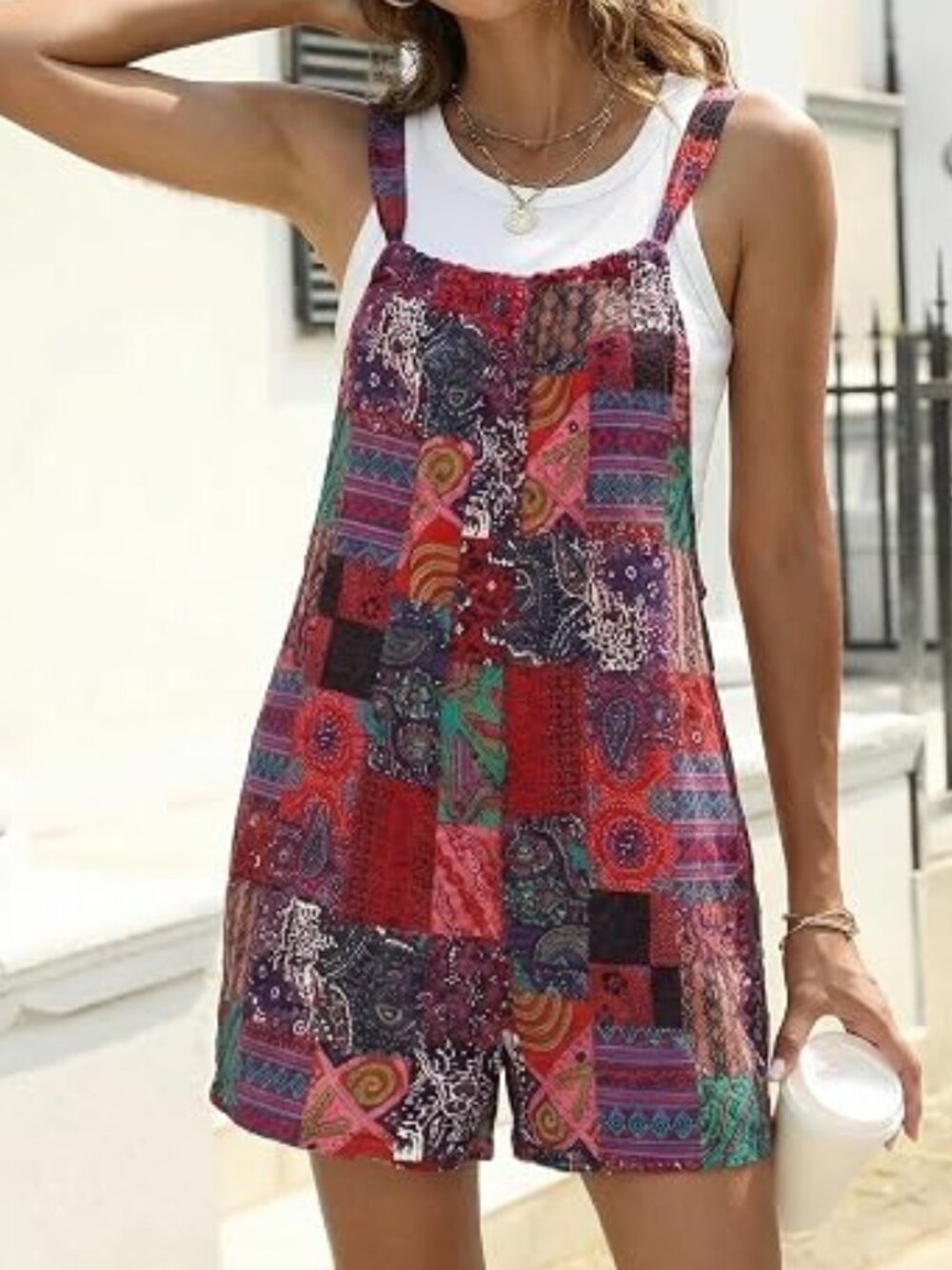 Womens Rompers Short Jumpsuit (L) - Picture 3 of 5